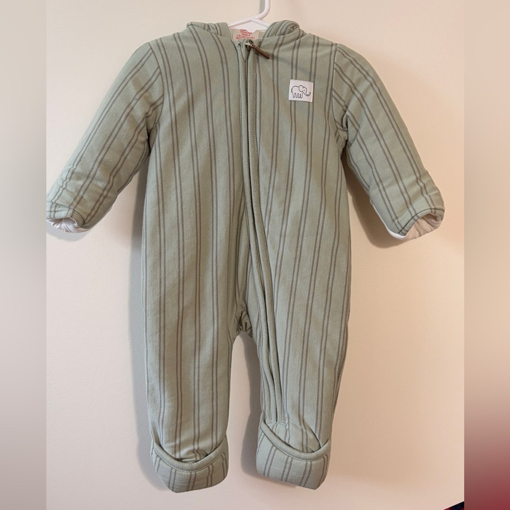 Striped Sage Baby Bunting